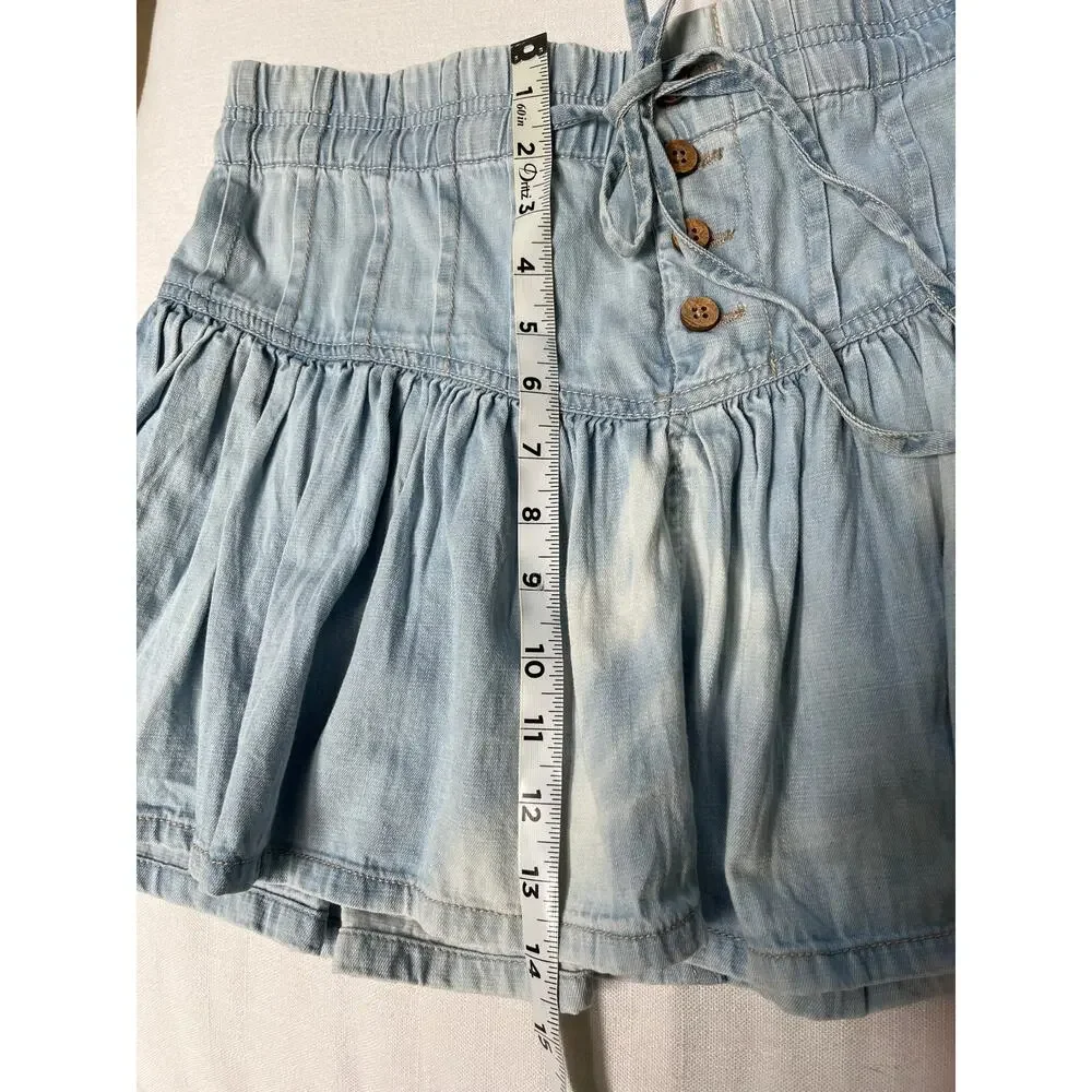 Free People We the Free Roselle Denim Mini Skirt Size L